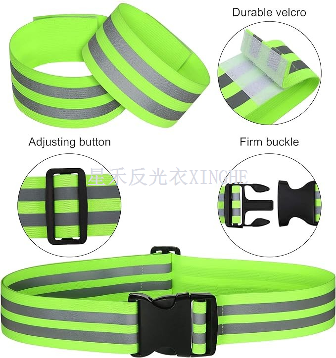 Drošības atstarojošā siksna PT josta Atstarojoša jostasvieta rokām, plaukstas locītavai, potītei, kājai Skriešanas riteņbraukšanas soļošanas maratons