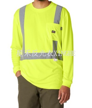 Vīrieši's Hi-Vis Long Piedurknes Drošība Tee