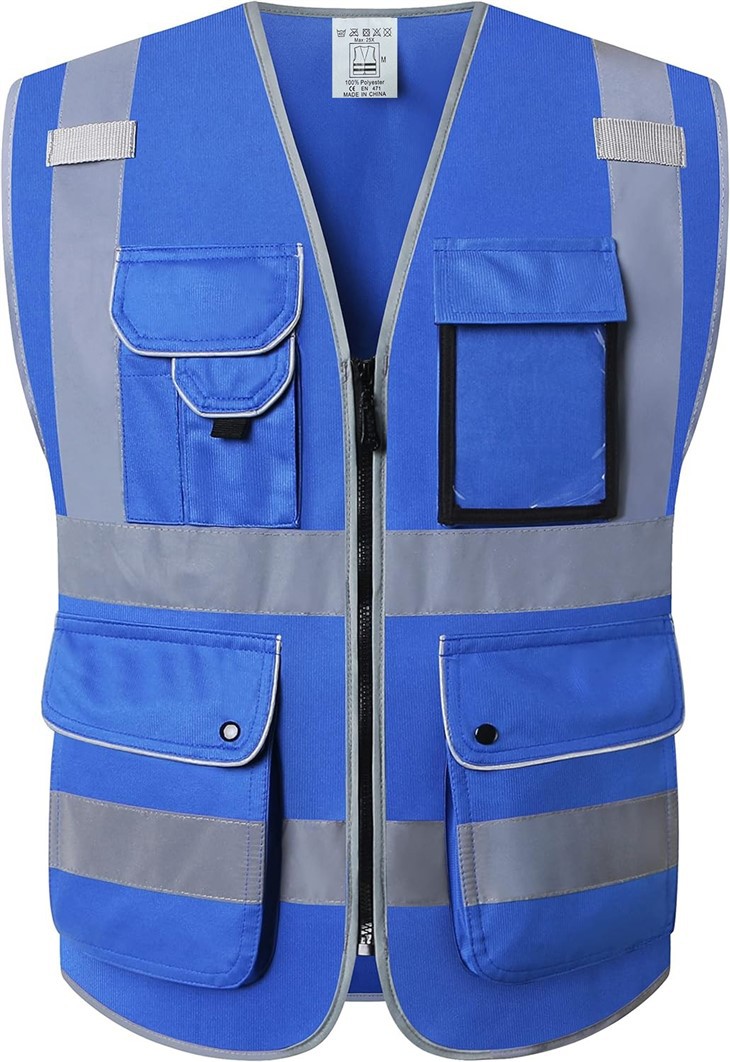 Augstas redzamības zila drošības veste